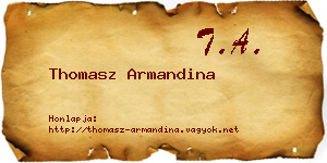 Thomasz Armandina névjegykártya